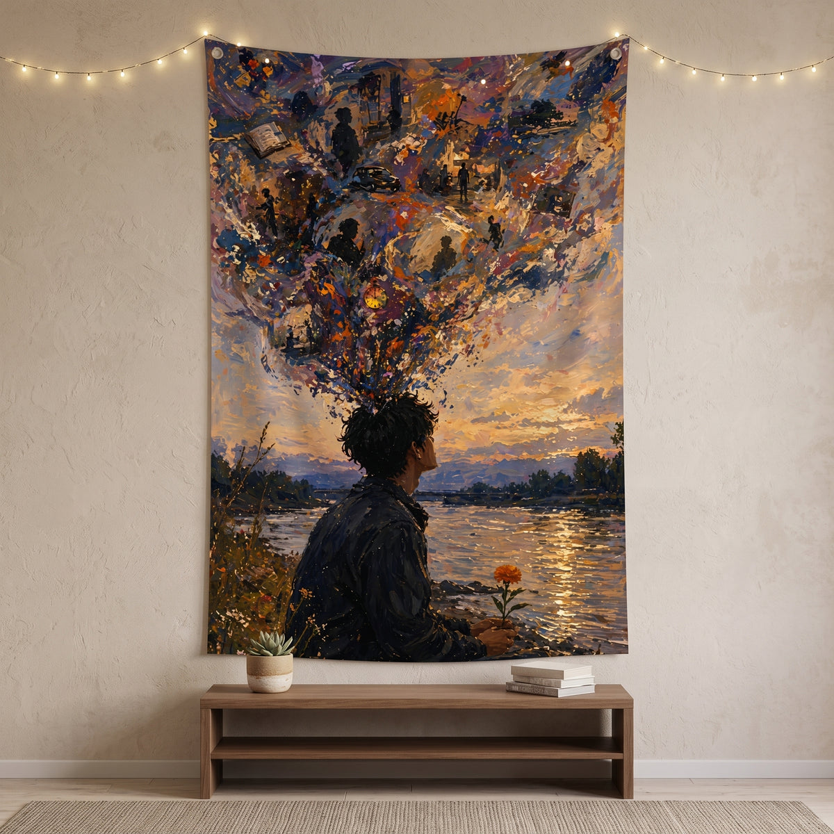 Mind Full of Colour Wall Tapestry