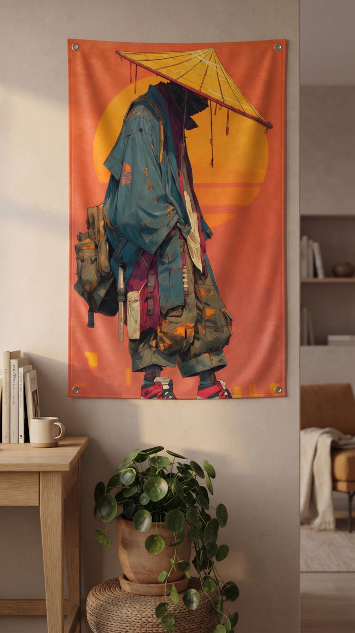 Pop Art Warrior Wall Tapestry