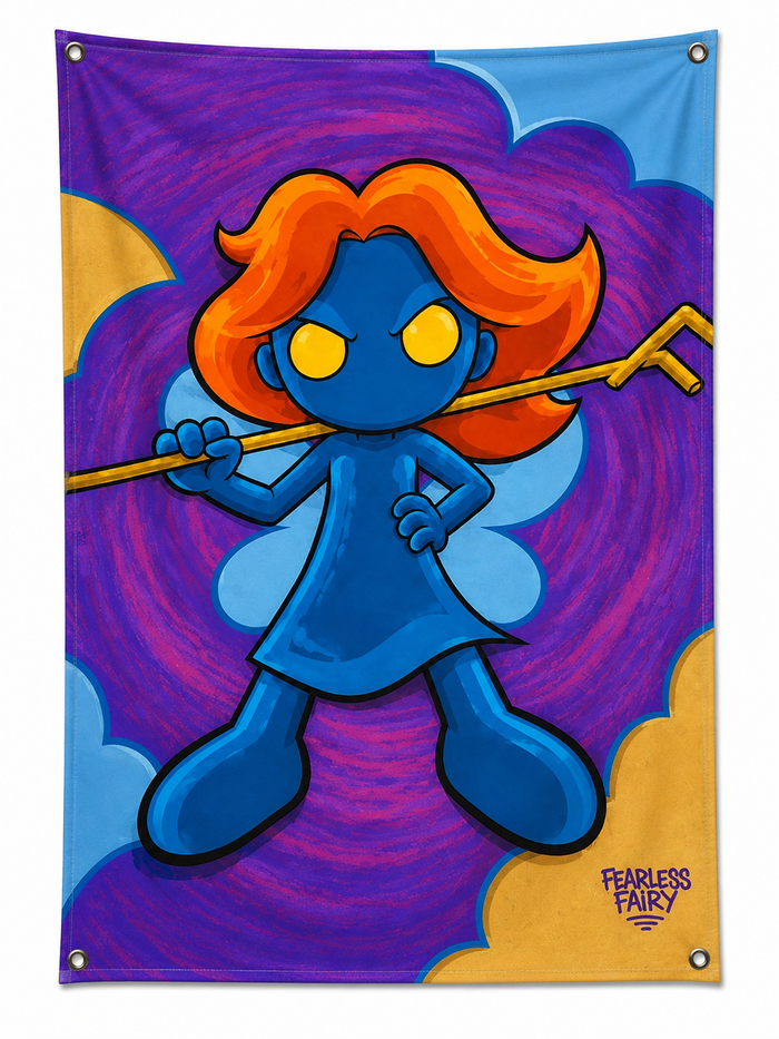 Fearless Fairy Anime Wall Tapestry