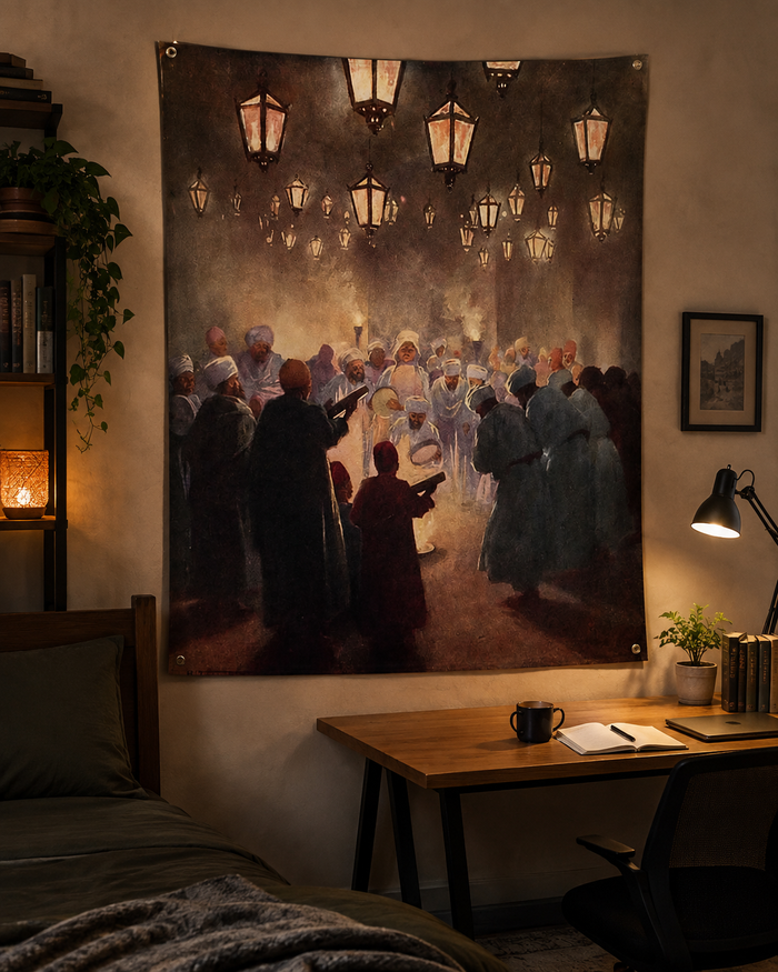 Approach Towards Light Islamic Wall Tapestry