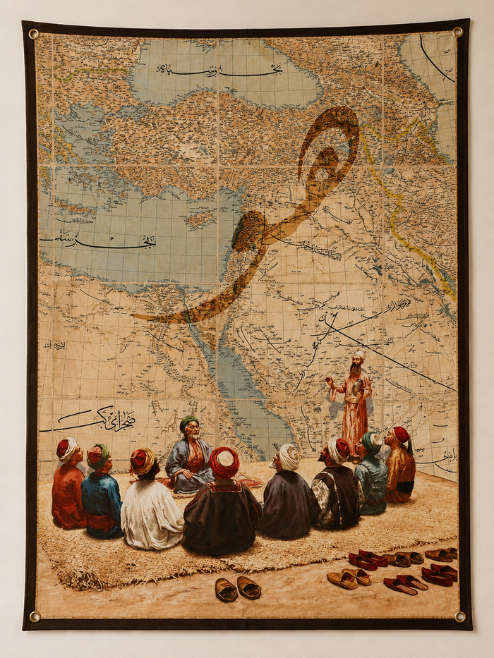 Allah Hu Islamic Wall Tapestry