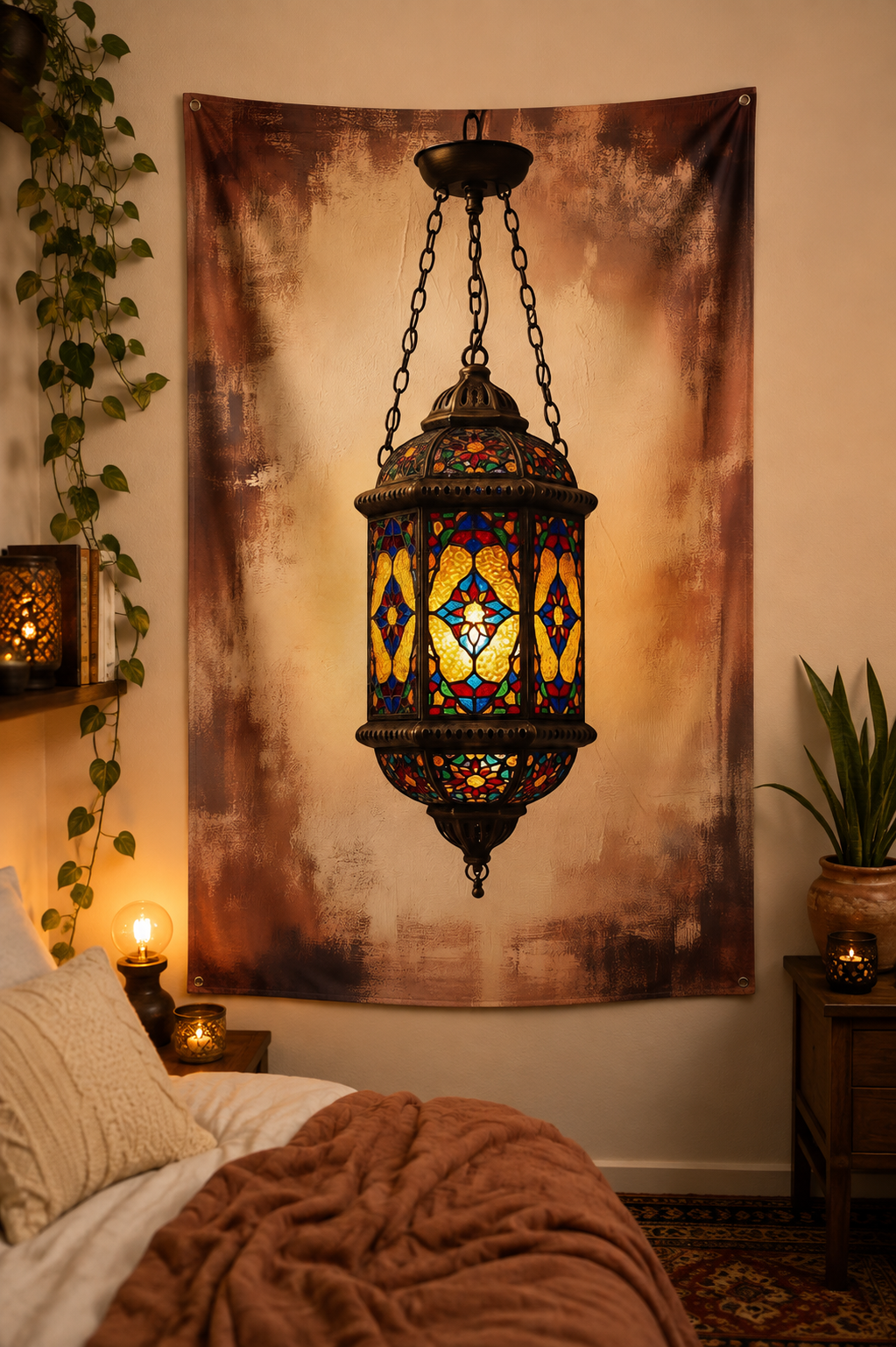 Vintage Lamp Heritage Wall Tapestry