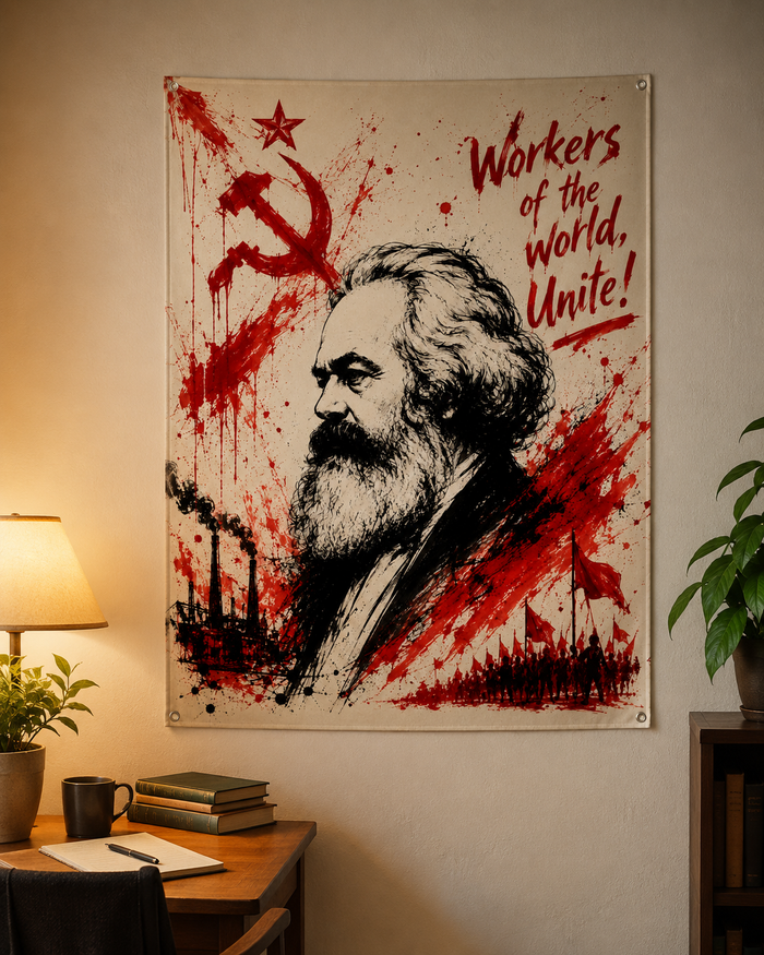 Karl Marx Philosophy Wall Tapestry