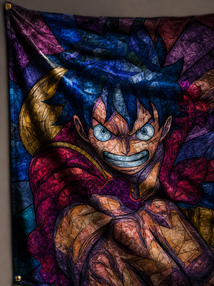 Punching Luffy One Piece Wall Tapestry