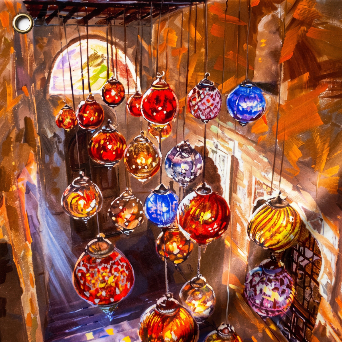 Persian Lantern Bazaar Wall Tapestry
