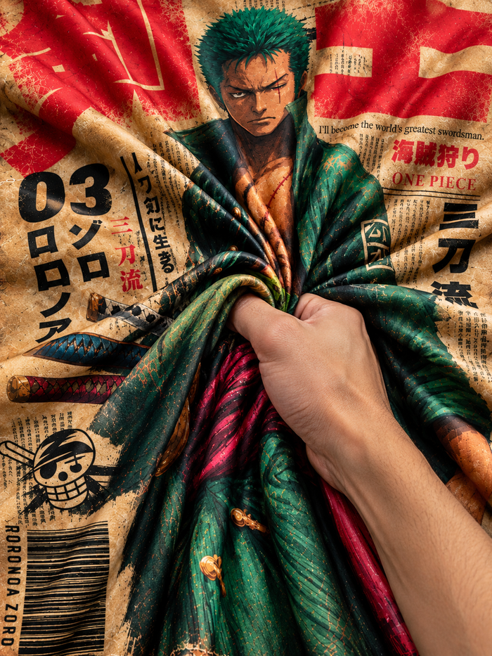 Zoro Wanted Poster Wall Tapestry
