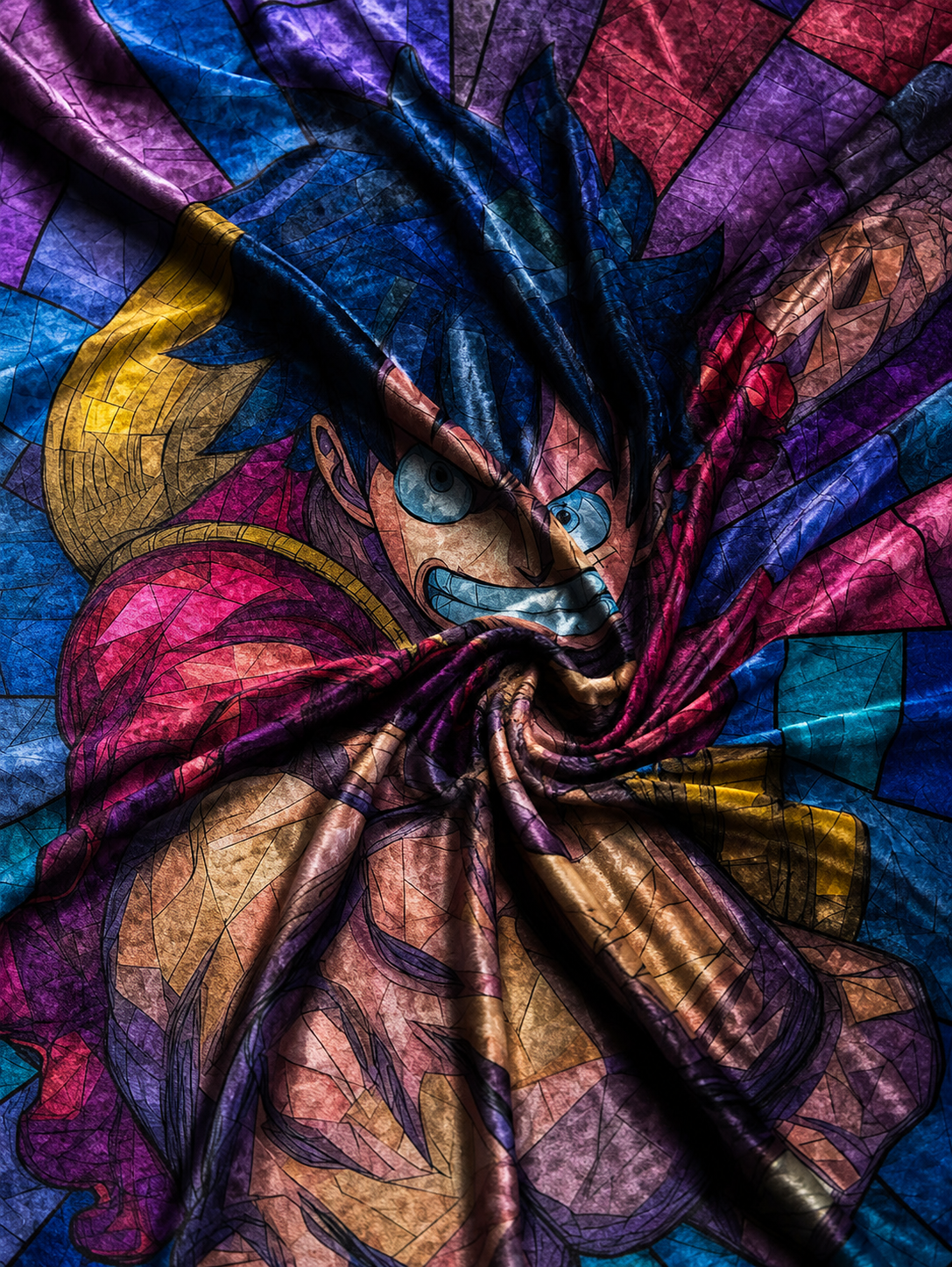 Punching Luffy One Piece Wall Tapestry