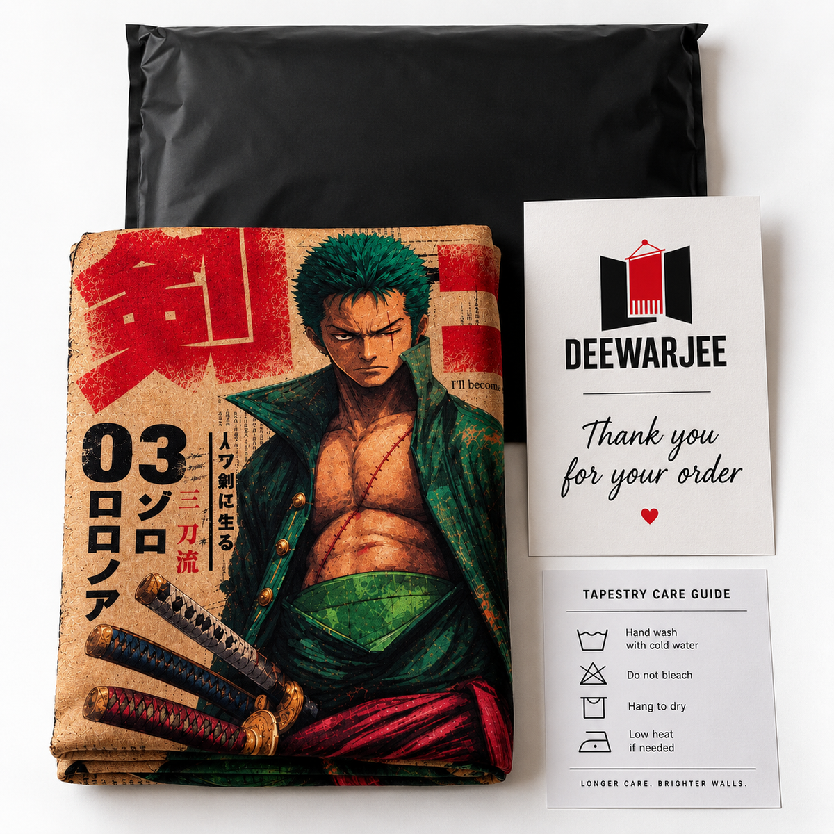 Zoro Wanted Poster Wall Tapestry