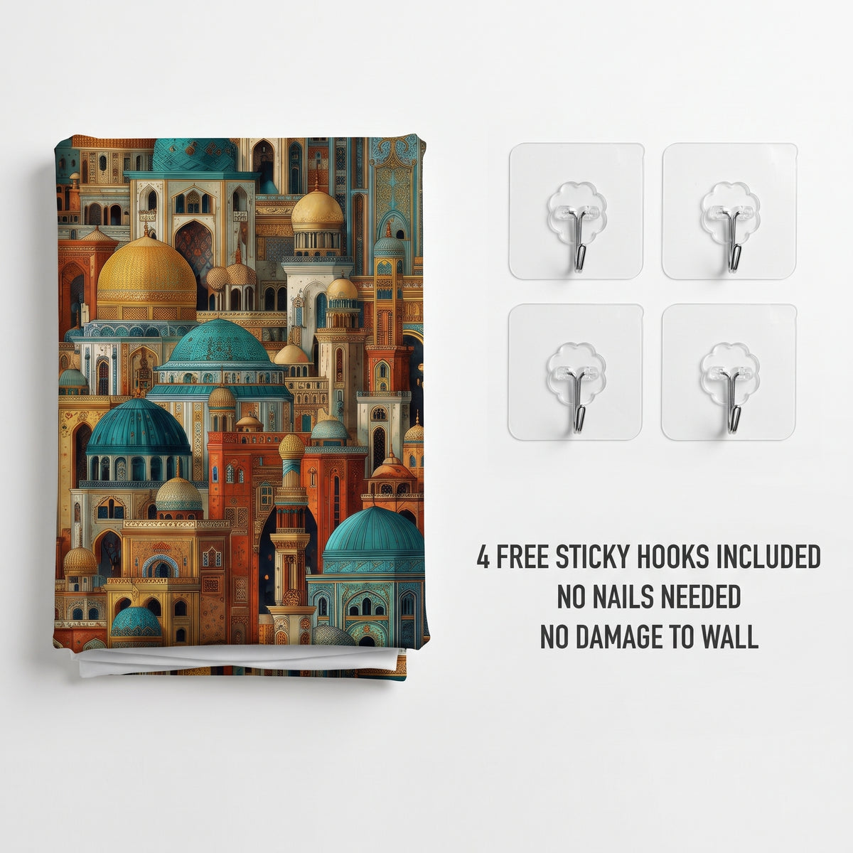 Colored Islamic Architecture Wall Tapestry