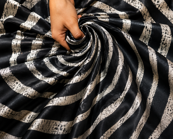 Black and White Spiral Art Tapestry