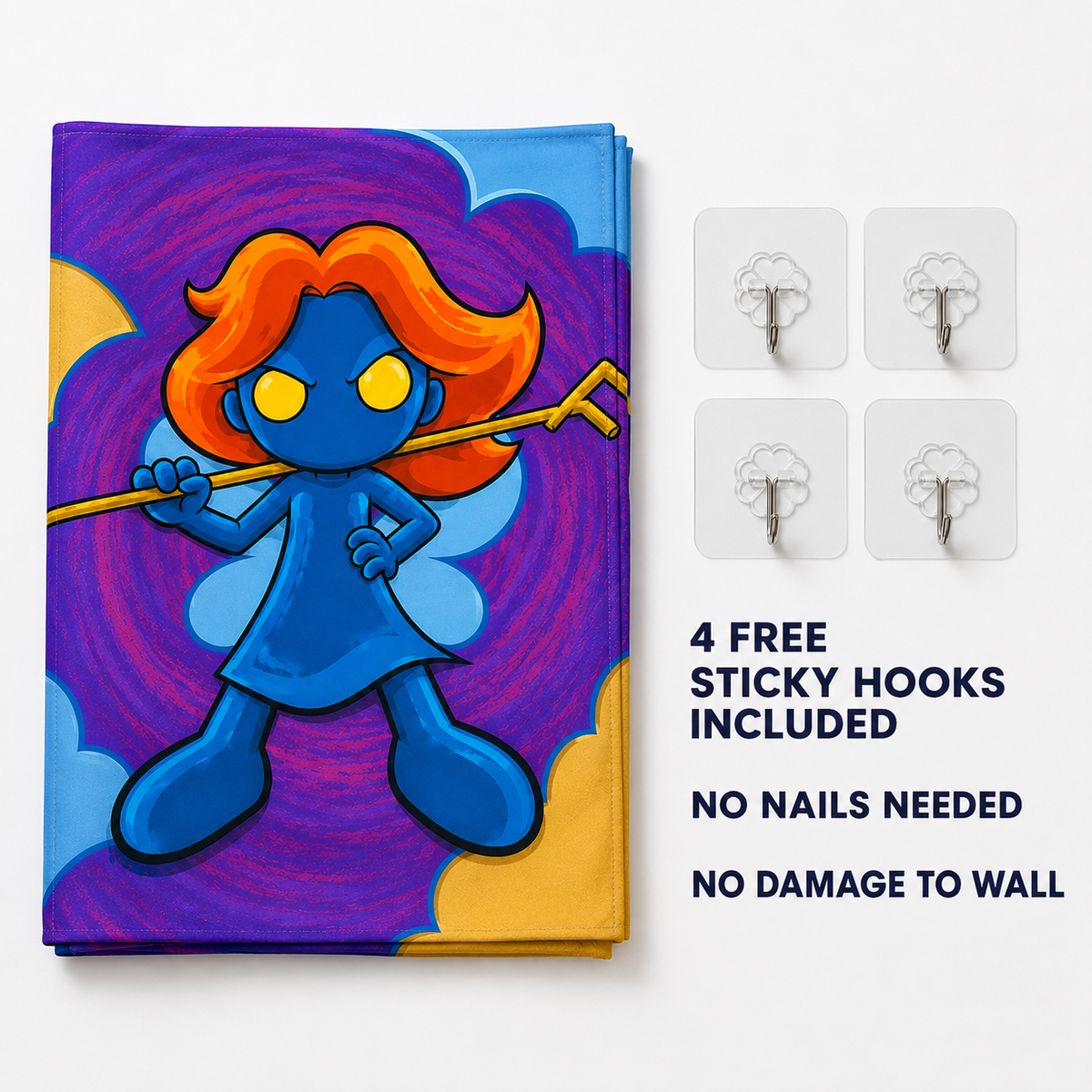 Fearless Fairy Anime Wall Tapestry