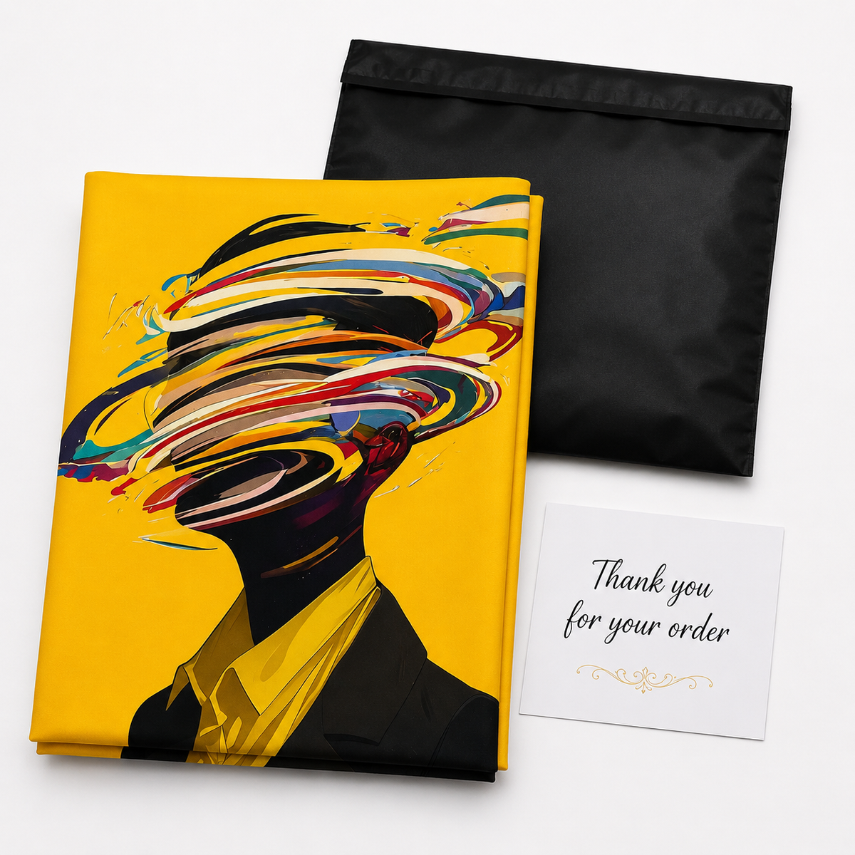 Confused Head Abstract Art Tapestry