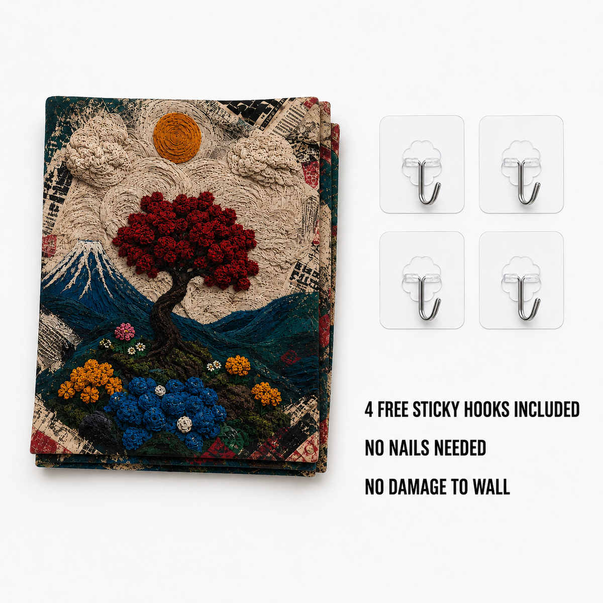 Red Tree Imagination Wall Tapestry