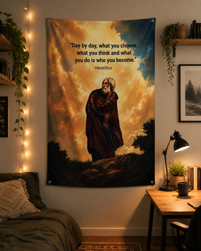 Heraclitus Philosophy Wall Tapestry