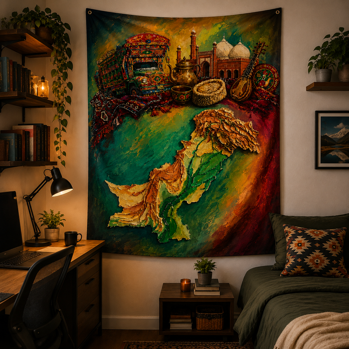 Pakistan Culture Wall Tapestry