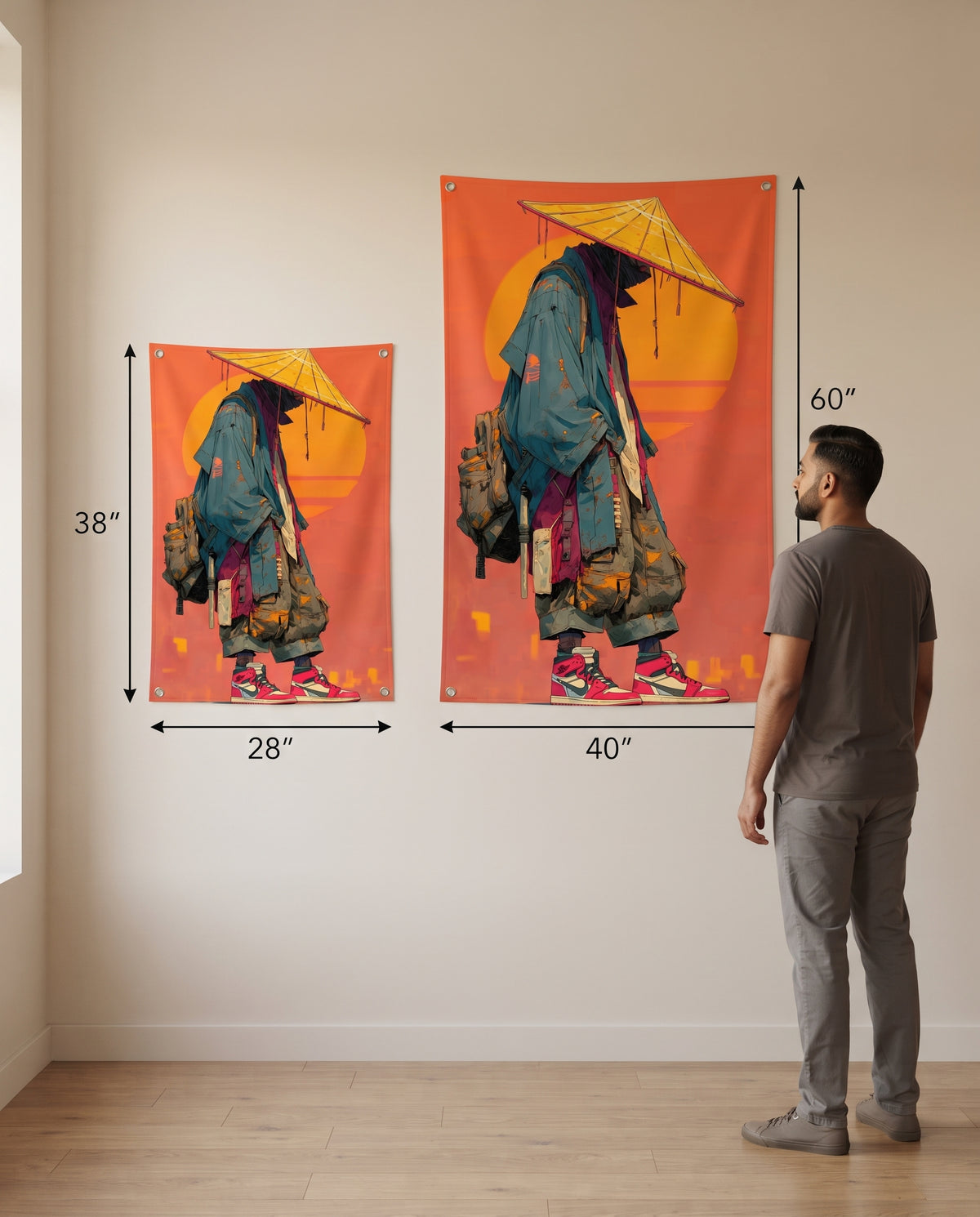 Pop Art Warrior Wall Tapestry