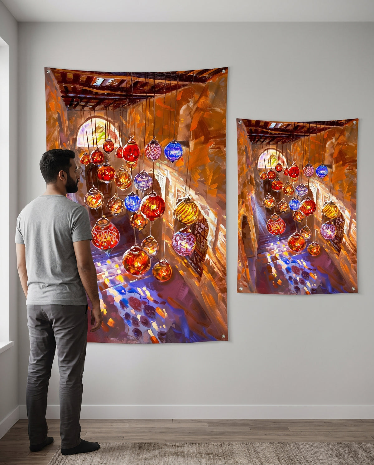 Persian Lantern Bazaar Wall Tapestry