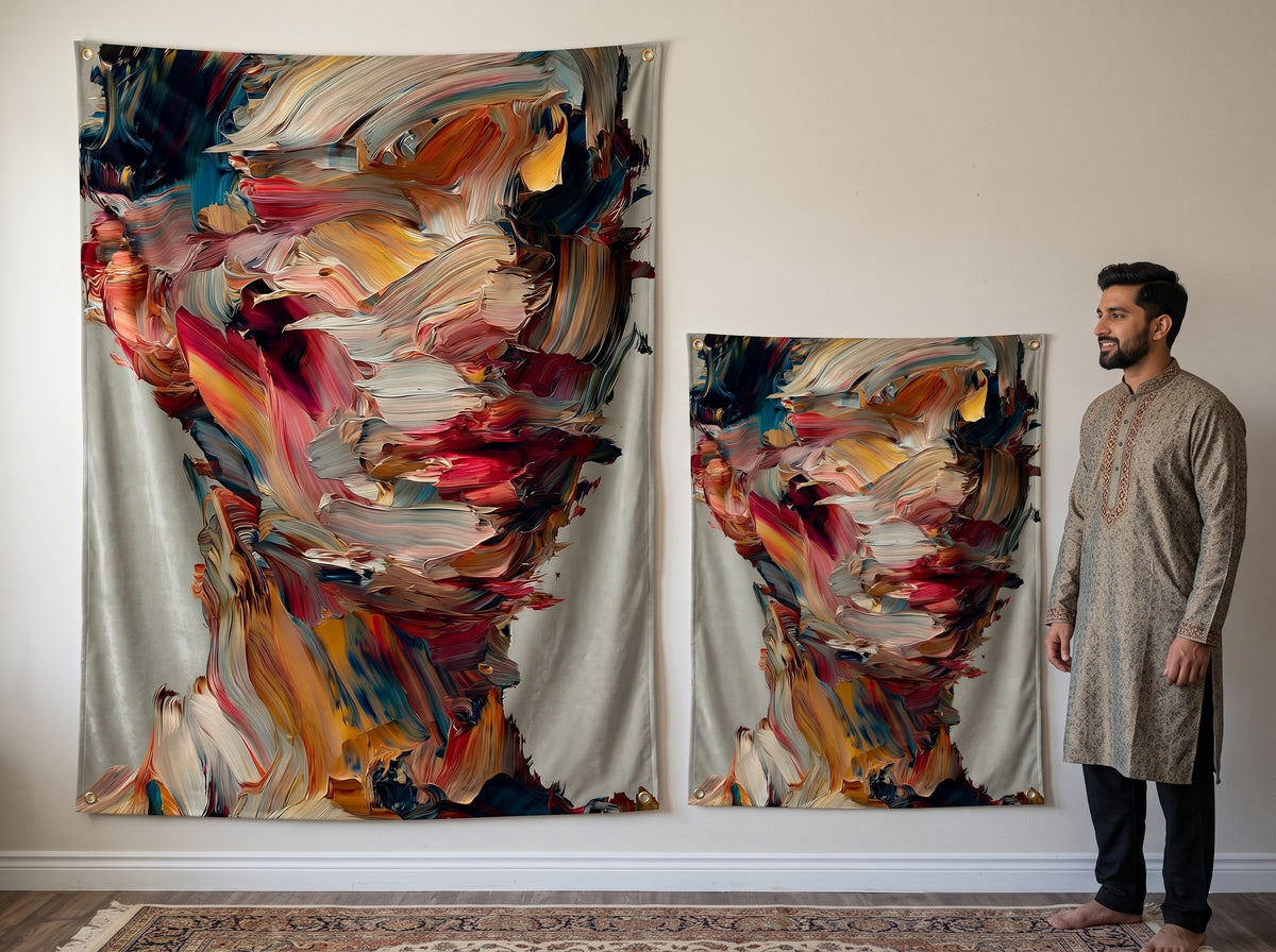 Abstract Woman Art Tapestry