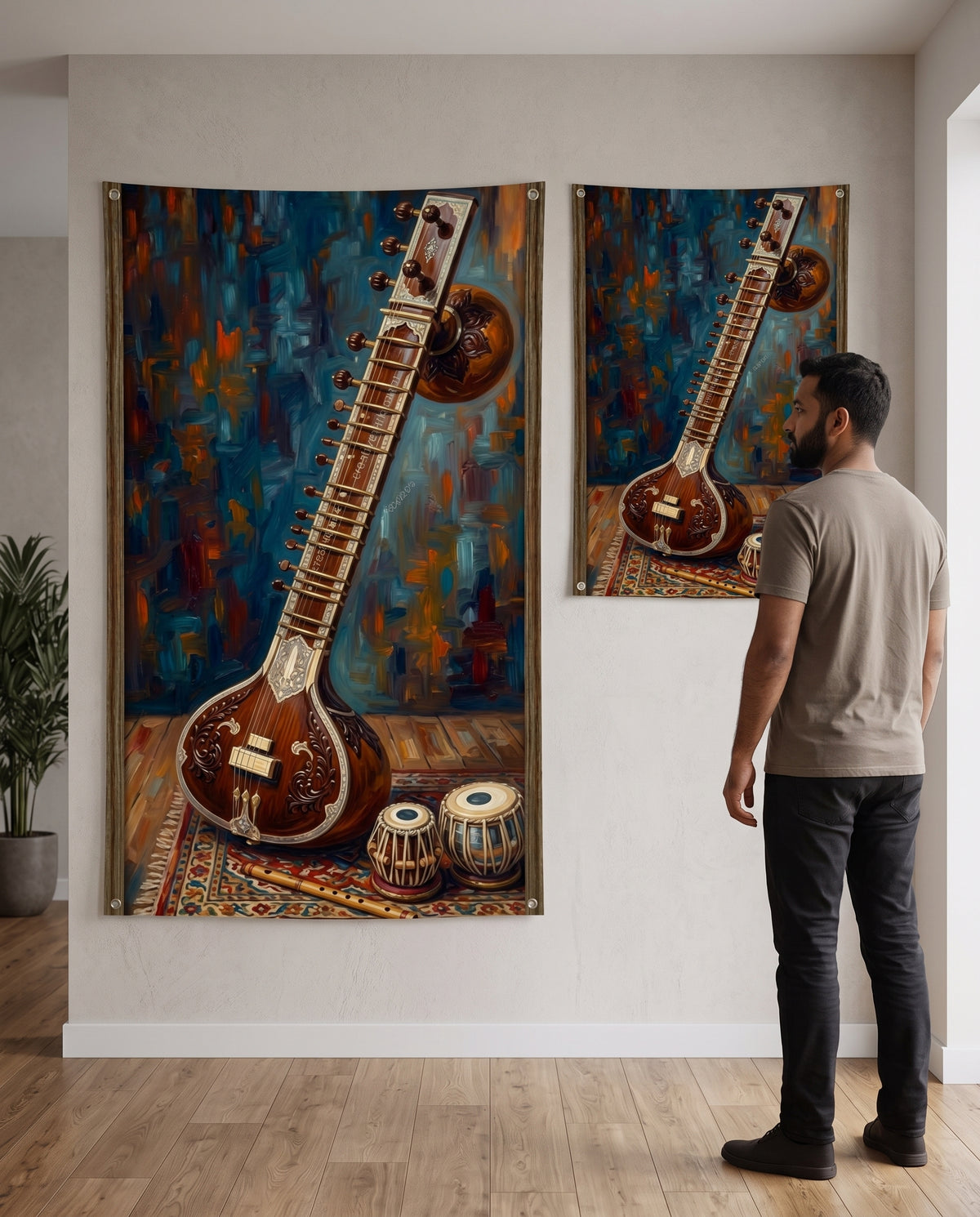 Vintage Guitar Pakistani Tapestry
