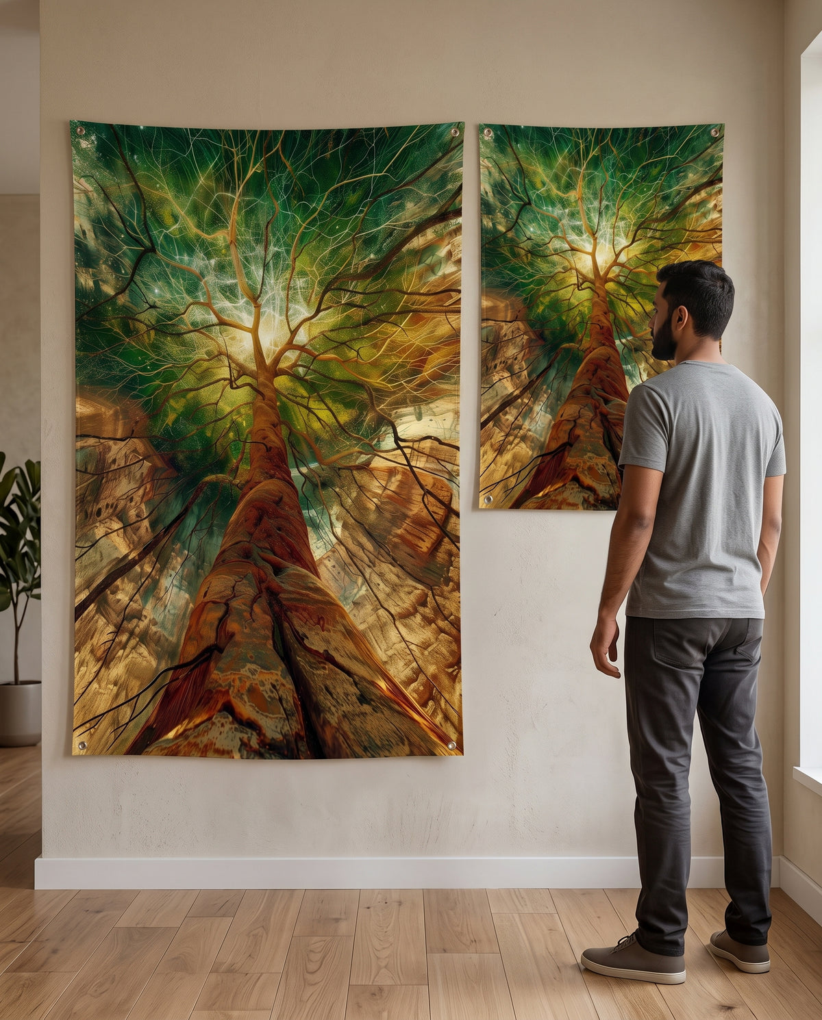 Sunlit Woods Wall Tapestry