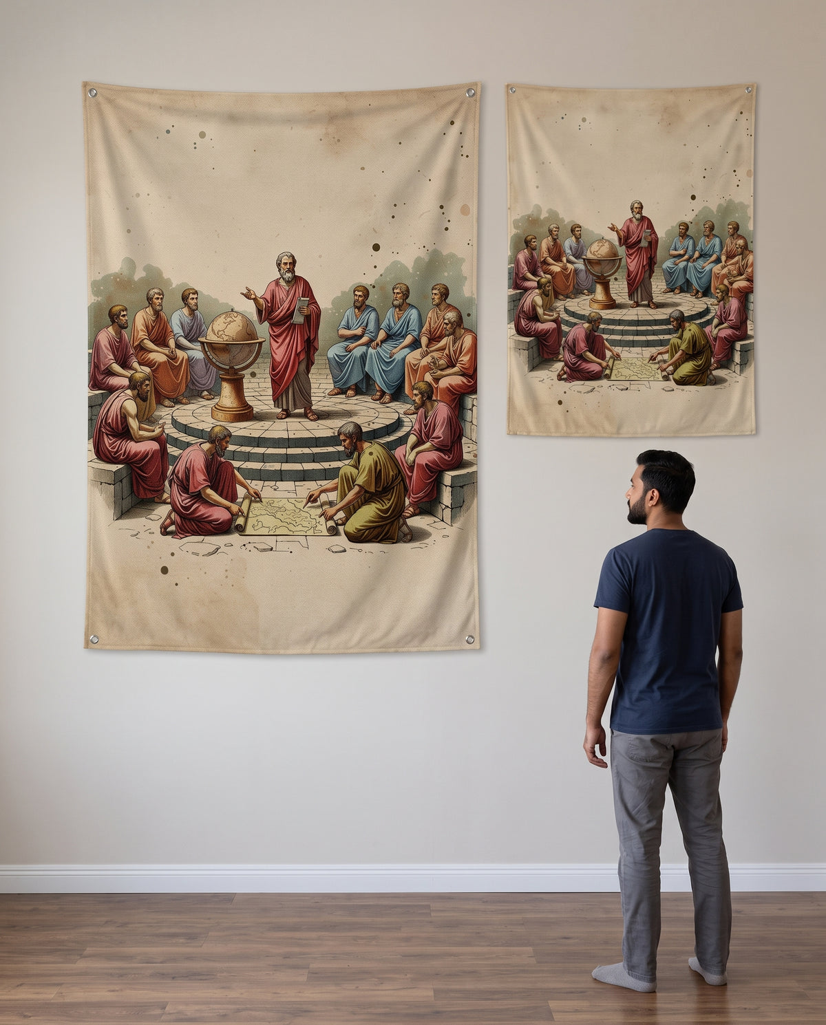 Socrates and Disciples Wall Tapestry